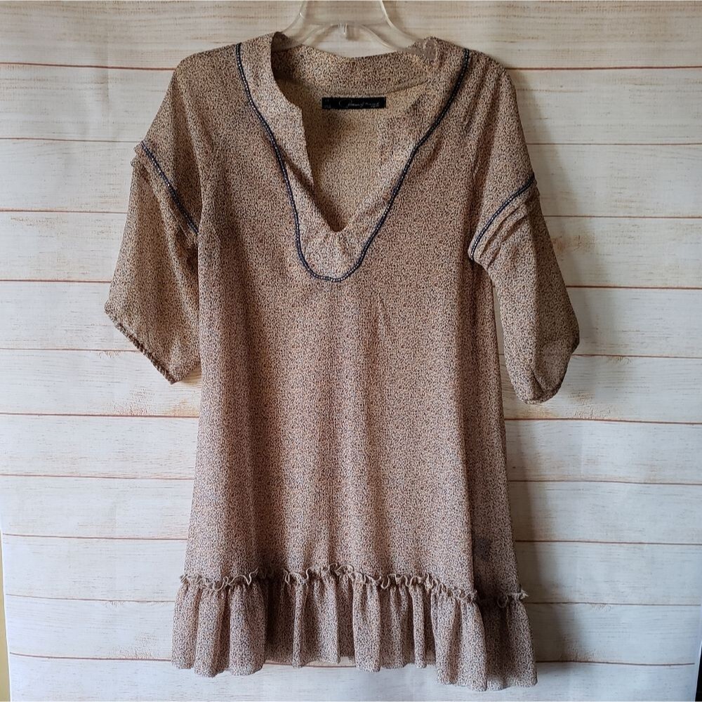 Patterson J. Kincaid Sheer Embellished Coverup/Dress/Tunic